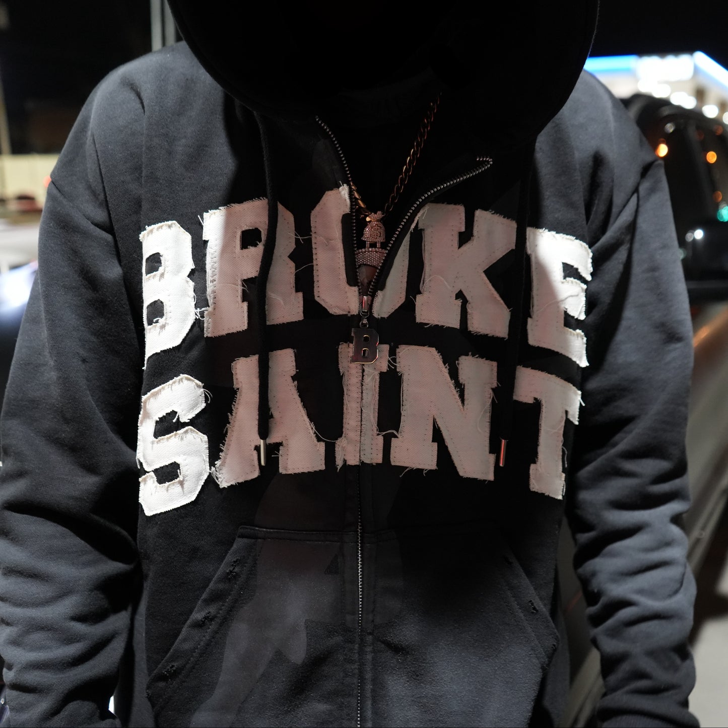 BROKE SAINT BLACK HOODIE