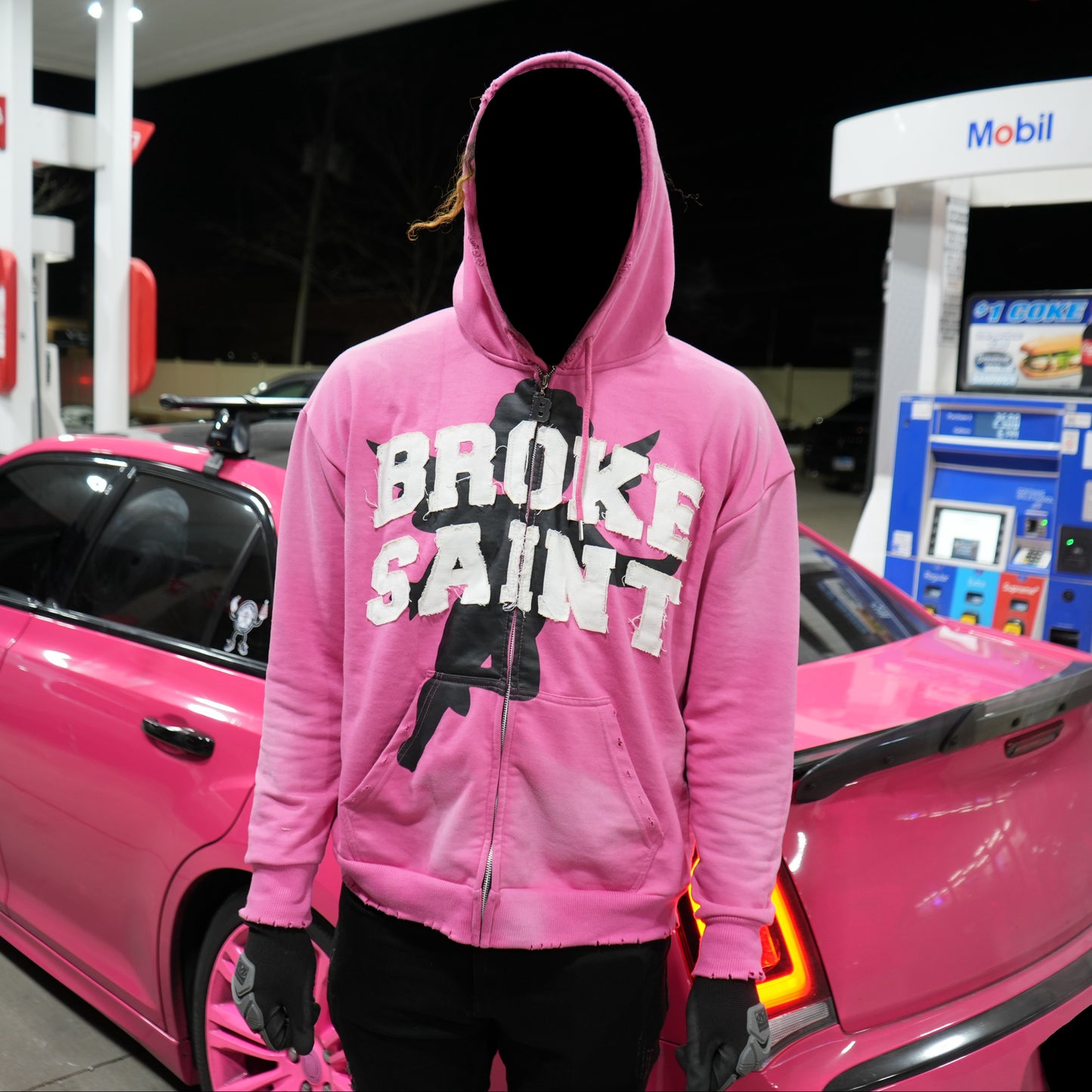 BROKE SAINT PINK HOODIE